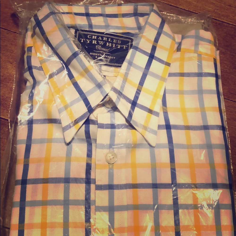Charles Tyrwhitt Mens Checkered Casual Dress Shirt